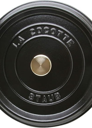 Staub Cast Iron Dutch Oven 5-qt Tall Cocotte, Made in France, Serves 5-6, Matte Black