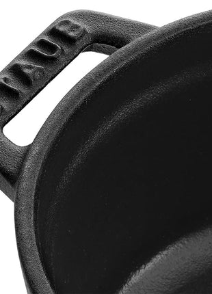 Staub 1101225 Round Cocotte Pot, 12 cm, Matt Black