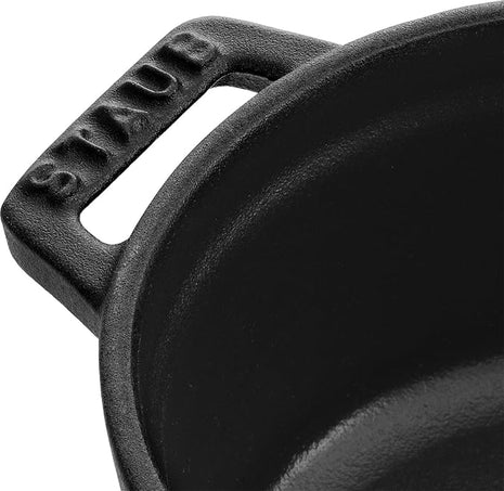 Staub 1101225 Round Cocotte Pot, 12 cm, Matt Black