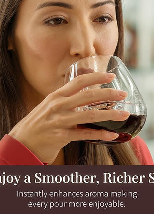 Stemless Aerating Wine Glasses (Set of 2) by Chevalier Collection – Patented Wine Glasses with Built In Aerator