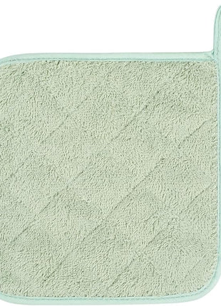 100% Cotton Kitchen Everyday Basic Terry Pot Holder Heat Resistant Coaster Potholder for Cooking and Baking Set of 5 Mint Green