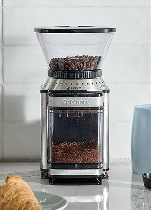 Cuisinart Coffee Grinder, Electric One-Touch Automatic Burr Coffee Grinder with 18-Position Grind Selector, Cup Size Selector for 4 – 18 Cups, DBM-8P1, Black Stainless