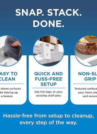 Spicy Shelf 3.0 - Expandable 2 Tiered Spice Rack Organizer for Cabinet & Pantry - Kitchen Seasoning Organizer - Cabinet Spice Racks for Inside Cabinets (Spicy Shelf Premium) - Home Organization