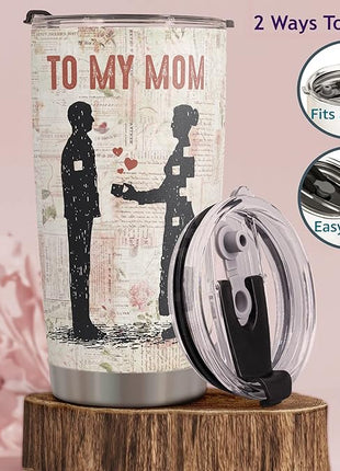Macorner Mothers Day, Birthday Gifts for Mom, Women & Christmas Gifts From Son, Kids, Stainless Steel Tumbler 20oz