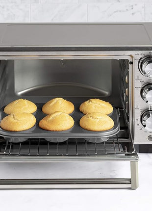 Ecolution Non-Stick Toaster Oven Bakeware Set 4-Piece, Carbon Steel, Easy to Clean and Perfect for Single Servings, Gray