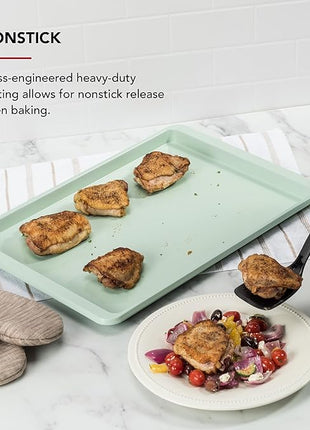 KitchenAid 13x18in Nonstick Aluminized Steel Baking Sheet, Pistachio