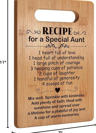Popular Birthday Gifts for Aunt, Cutting Board Gift for Auntie, Cute Aunt Gifts from Niece Nephew, Mother's Day Gifts for Auntie