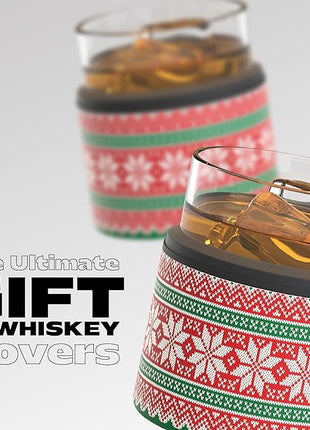 asobu Whiskey Sleeve Glass – Insulated Bourbon Tumbler with Premium Rocks Glass, BPA-Free, Double-Wall Stainless Steel, Keeps Drinks Cold Longer, 10.5oz