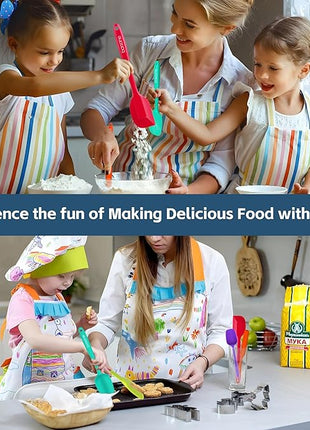 Barsone 5-Piece Silicone Spatula Set - Heat Resistant 446°F Food Grade BPA Free, Nonstick Cookware Safe Dishwasher Safe Kitchen Tools for Baking, Cooking, Stirring, Multicolor.