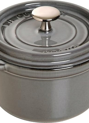 STAUB Mini Round Dutch Oven 0.75-Quart Graphite Grey (Stove)