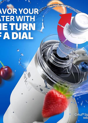 Cirkul 40oz. Pearl Stainless Steel Tumbler with Handle, All-Day StrawSip™, Double-Wall Insulated