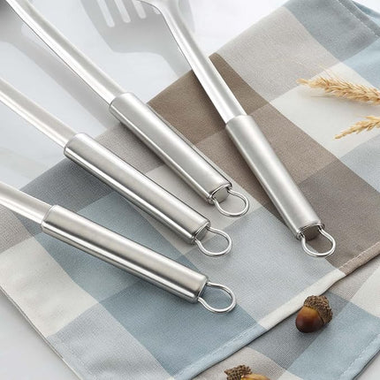 Pleafind 2-Pcs Ladle and Slotted Spoon, Soup Ladle and Strainer Spoons, Stainless Steel Cooking Spoon and Skimmer Spoons, Kitchen Utensils, Wok Utensils for Home and Restaurant, Dishwasher Safe