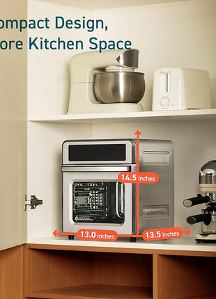 COSORI 11-in-1 Air Fryer Oven , 13Qt Small Footprint Airfryer combo with Rotisserie, Toast, Bake, Roast, Reheat Functions and more, Recipe Book & 6 Accessories Included, Perfect for Small Contertop