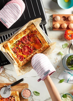 KitchenAid Albany Mini Oven Mitt 2-Pack Set, Dried Rose, 5.5"x8"