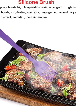 Silicone Spatulas Set, Rubber Spoon Spatula Heat Resistant Spoonula One Piece Design Seamless Spatula Non-Stick Scrapers Baking Mixing Tool (Purple)