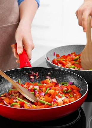 Acacia Wooden Spoons for Cooking: 5-Piece Kitchen & Cooking Utensils Set - Wooden Spatula, Slotted & Pasta Spoon - Essential Wooden Utensil Set