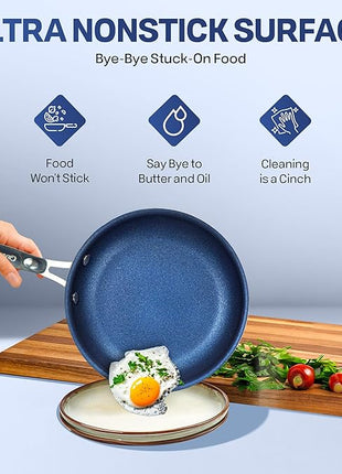 GRANITESTONE 20 Pc Kitchen Pots and Pans Set Non Stick Cookware Set, Kitchen Cookware Sets with Deep Frying Pan Set and Bakeware Set, Made Without PFOA and PFOS, Oven and Dishwasher Safe