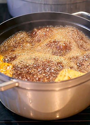 Staub Cast Iron 13.25-qt Round Cocotte - Graphite Grey, Made in France