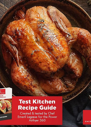 Emeril Lagasse Everyday 360 Stainless Steel Air Fryer, 360° Quick Cook Technology, XL capacity, 9-in-1, 12 Pre-Set Cooking Functions including Bake, Rotisserie, Broil, Pizza, Slow Cook, Toaster
