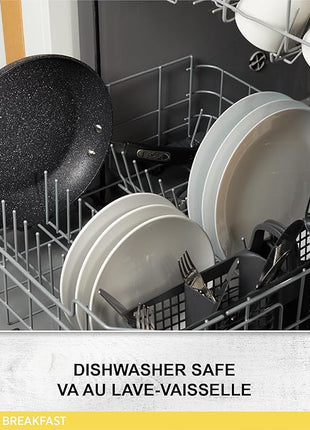 Starfrit The Rock 16cm (6.5") Non-Stick Egg Fry Pan - Durable Forged Aluminum - Oven Safe - PFOA Free - Easy to Clean - Black