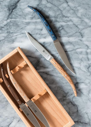 ZWILLING Toro Steak Knife Set of 4, Beechwood Presentation Box