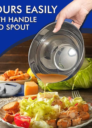 Belwares Mixing Bowls with Lids Set - Nesting Bowls with Graters, Handle, Pour Spout, Airtight Lids - Stainless Steel Non-Slip Mixing Bowl for Cooking, Baking, Prepping, Food Storage (Set of 3)