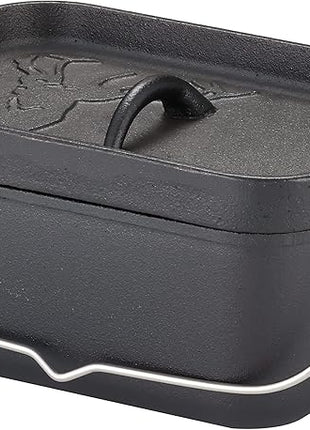 Captain Stag UG-3063 Dutch Oven, Iron Casting, Square Shape, Dutch Oven, Width 10.6 x Depth 6.7 x Height 4.7 inches (270 x 170 x 120 mm), Full Water Capacity: 0.7 gal (2.3 L), No Seasoning Required