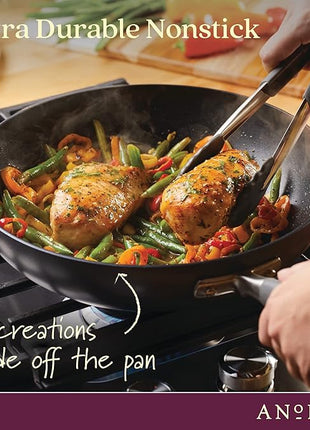 Anolon Advanced Home Hard-Anodized Nonstick Ultimate Pan/Saute Pan, 12-Inch (Moonstone)