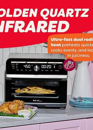 Instant Pot Omni Plus 19QT/18L Toaster Oven Air Fryer, 10-in-1 Functions, Fits 12" Pizza, Crisp, Broil, Bake, Roast, Toast, Warm, Convection, 100+ In-App Recipes, from the Makers of Instant Pot, Black