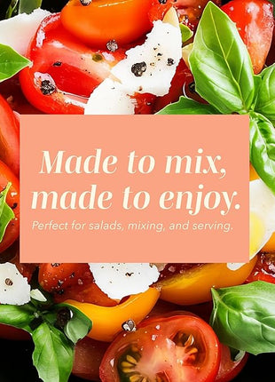 COOK WITH COLOR Mixing Bowls with Lids - 12 Piece Plastic Nesting Bowls Set includes 6 Prep Bowls and 6 Lids, Diamond Design - Microwave Safe, Orange