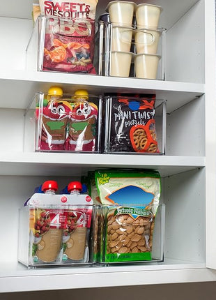ClearSpace Clear Plastic Storage Bins – Perfect Kitchen Organization and Storage or Pantry Storage – Fridge Organizer, Pantry Organization and Clear Storage Bins, Cabinet Organizers