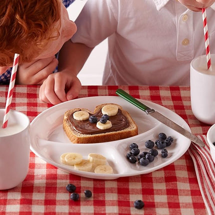 Corelle Winter Frost White 8.5"/21,6 cm Divided Luncheon Plate, Pack of 6