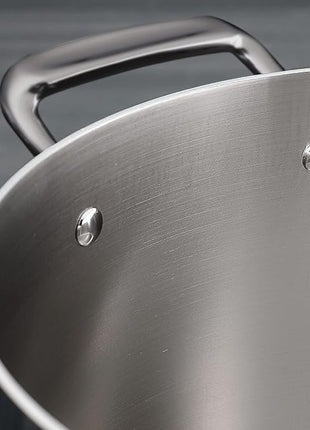 Tramontina Tri-Ply Clad Stainless Steel 5-Quart Dutch Oven Pot with Glass Lid, Induction-Ready, Dishwasher-Safe, NSF-Certified