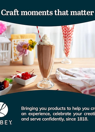 Libbey 6-Piece Fountain Shoppe Classic Ice Cream Soda Glass, 12-Ounce, Clear