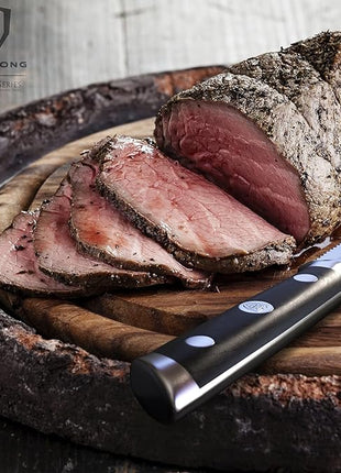 Dalstrong Steak Knives-4pc- Serrated Blade-Gladiator Series Elite-Forged German High-Carbon Steel-Table Dinner Kitchen Knives-Sheaths-Razor Sharp - Dinner Set-NSF Certified