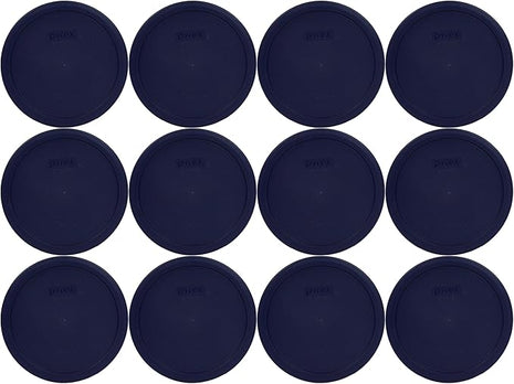 Pyrex 7402-PC 6/7 Cup Blue Food Storage Replacement Lid (12-Pack) - Made in the USA