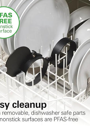 Hamilton Beach Breakfast Sandwich Maker with Egg Cooker Ring, Customize Ingredients, Perfect for English Muffins, Croissants, Mini Waffles, Perfect White Elephant Gifts, Mint (25482)