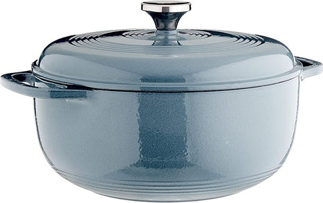 Lodge EC6D34 Enameled Dutch Oven, 6 Qt, Storm Blue