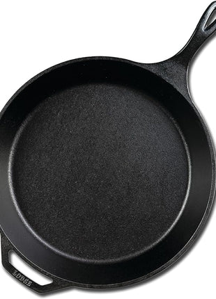 Lodge 15 Inch Cast Iron Pre-Seasoned Skillet – Signature Teardrop Handle - Use in the Oven, on the Stove, on the Grill, or Over a Campfire, Black