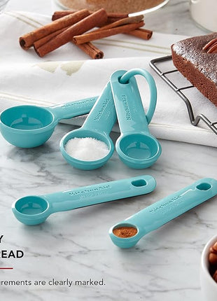 KitchenAid Measuring Spoons, Set Of 5, Aqua Sky