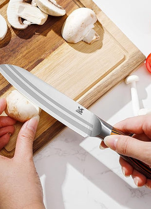 MSY BIGSUNNY 5pcs Knife Set Kitchen Utensils Knife, German Stainless Steel Professional Chef Kitchen Knife Set, Tang Series