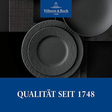 Villeroy & Boch Manufacture Rock Salad Plate, 8.5 in, Premium Porcelain, Black