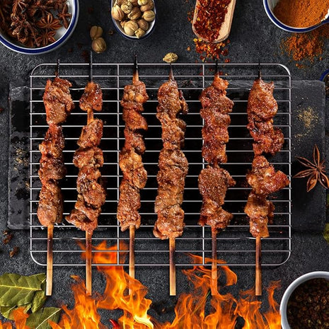 2 Pack Cooling Rack for Baking Stainless Steel, Heavy Duty Wire Rack Baking Rack, 11.7" x 9.4" Cooling Racks for Cooking, Fits Small Toaster Oven, Dishwasher Safe