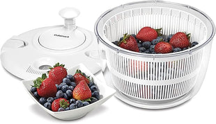 Cuisinart Large Salad Spinner- Wash, Spin & Dry Salad Greens, Fruits & Vegetables, 5qt, CTG-00-SASW White