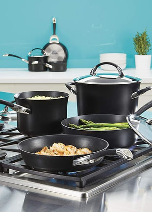 Circulon Symmetry Hard-Anodized Nonstick Frying Pan, 8.5-Inch, Black