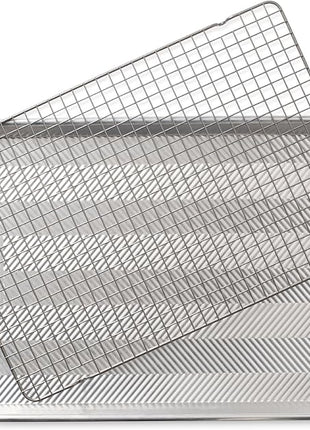 Nordic Ware Prism Half Sheet with Oven Safe Grid, 1 Pack, Natural