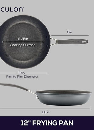 Circulon A1 Series with ScratchDefense Technology Nonstick Induction Frying Pan/Skillet, 12 Inch, Graphite