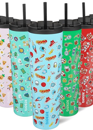 BJPKPK 34oz Insulated Tumbler With lid And Straw Stainless Steel Tumblers Travel Coffee Mug Reusable Thermal Cup,Playground