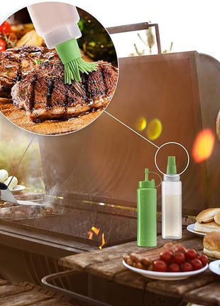 Metal Spatula and Scraper Set - Griddle Accessories kit - Grill Tongs Flat Spatula Pancake Flipper Hamburger Turner Squeeze Bottles Set - Metal Utensil Great for BBQ Grill Flat Top Cast Iron