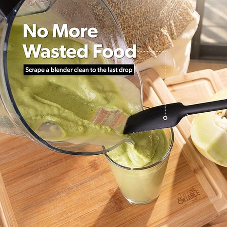 DI ORO Silicone Blender & Jar Spatulas - Heat Resistant Silicone Utensil Set for Cooking, Mixing, Baking, & Scraping (2pc, Red)